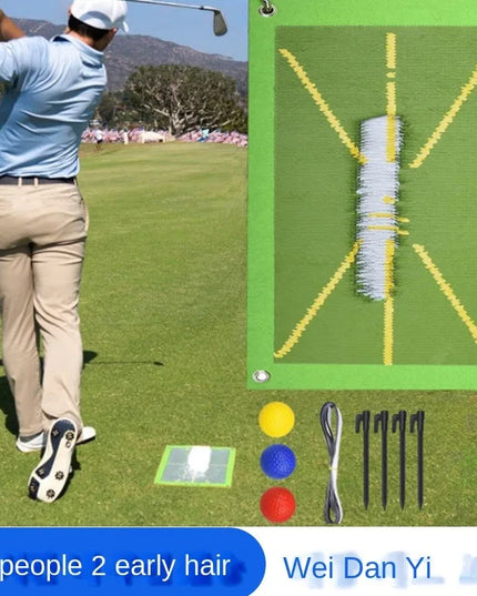 Golf Auxiliary Training Mat for Swing Correction Training Mat Hitting Direction Path Mat Practice Mat Tools Beginner Accessories