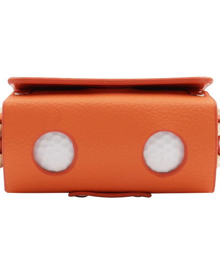 Golf Pouch Bags Travel Case Golf Ball Bag Portable Waist Storage Bag PU Leather For 2Pcs Golf Balls Holds  And 4 Golf Tees Bag