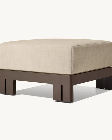 Outdoor Furniture Garden Aluminum Outdoor Sofa Living Single Sofa and Ottoman Set