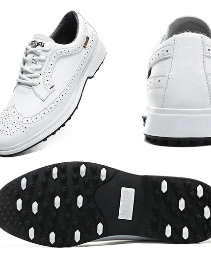Golf Sports Shoes Men Waterproof high-Quality Leather Golf Competition Sports Shoes Formal Shoes Golf Course Men Training Shoes