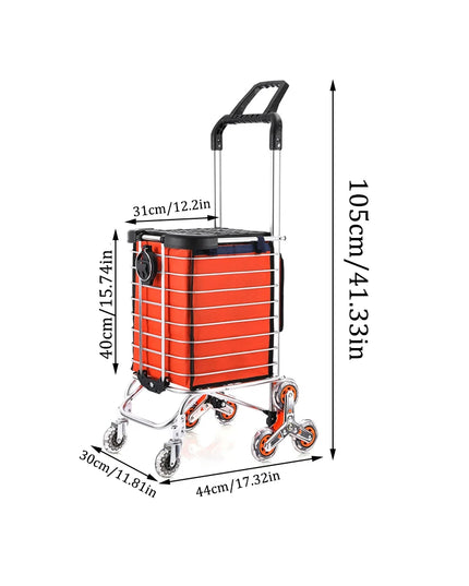 1PC Stainless Steel Portable Shopping Cart Roller Puller Household Luggage Carrier Ergonomic Design for Easy Carrying And Moving