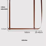 Modern LED Leather Chandelier Minimalist long chandelier For Living Room Kitchen Island Decor Dining Table Hanging Lamp fixtures