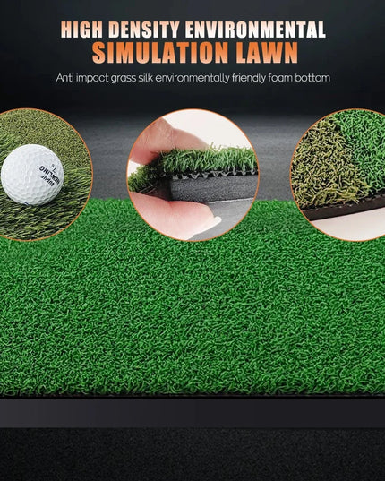 Golf Hitting Mat Indoor Outdoor Golf Training Aids Mini Practice Durable PP Grass Pad Backyard Exercise Golf Mat