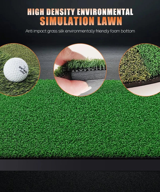 Golf Hitting Mat Indoor Outdoor Golf Training Aids Mini Practice Durable PP Grass Pad Backyard Exercise Golf Mat
