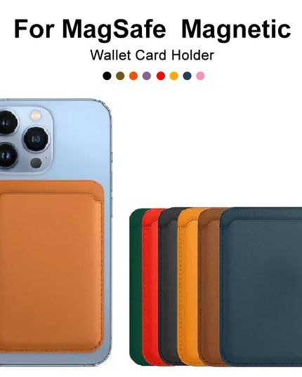 For Magsafe Magnetic Leather Wallet Case For iPhone  17 16 15 14 13 12 11 8  Samsung Huawei Card Holder with Magnet Covers