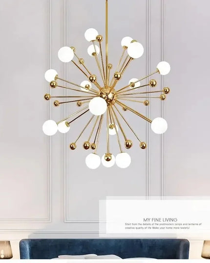 Modern Global Led Chandelier Kitchen Restaurant Living Room Pendant Lamp Organic Glass Acrylic Artificial Satellite Decor Lights