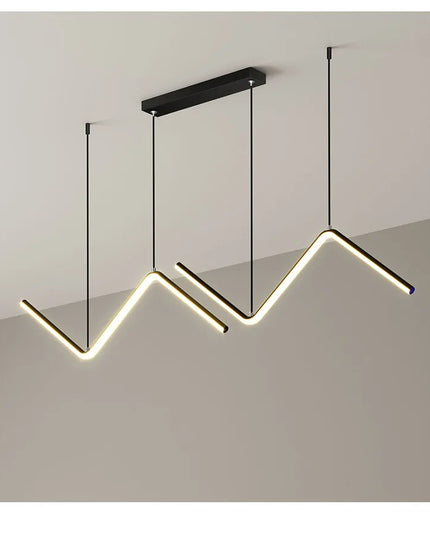 Modern LED irregular long chandelier adjustable chandelier dining room bedroom kitchen home decoration lighting
