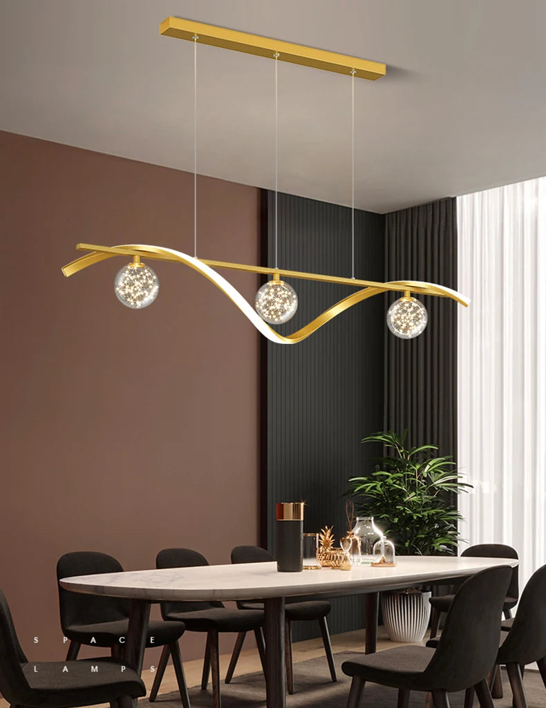 New Modern Led Chandelier For Living Room Dining Room Kitchen Ceiling Pendant Lights Nordic Minimalist Dining Tables Lamps