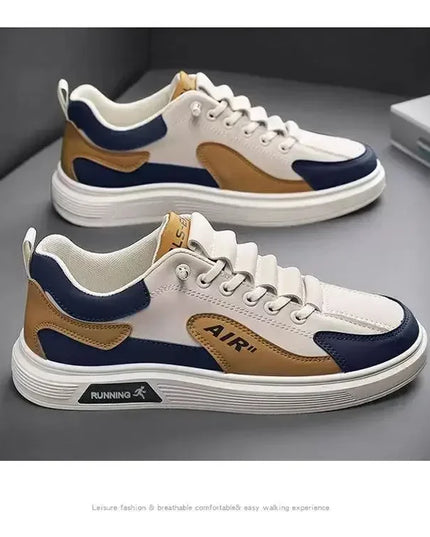 New Men's Shoes Leather Fashion Low-top Men's Casual Trendy Shoes Running Sports