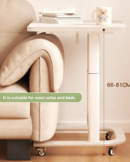 Height-adjustable Stone Study Desk Simple Movable Bedside Sofa Side Table for Balcony Bedroom Small Apartment