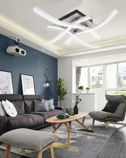 Modern Led Chandeliers Light for Living Dining Room Bedroom Study Room New Matte White Led Chandelier Fixture Ceiling Lamps