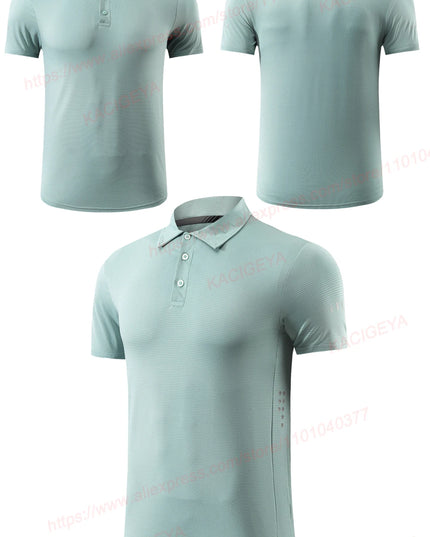 Golf Lapel Sport Short Sleeve Outdoor Trainning Reflective Running Breathable Tee Solid Quality Tennis Gym Fashion Jerseys