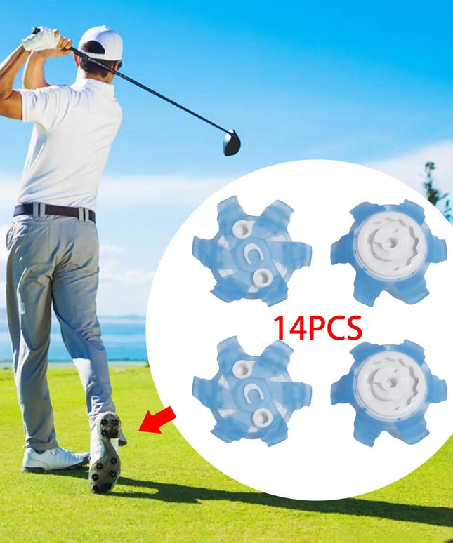 14Pcs Golf Shoe Spikes Durable Golf Shoe Replacements TPU for Women Men