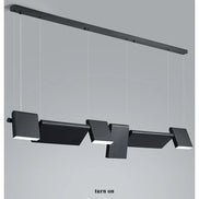 Modern danish Chandelier Design Rotatable Black Led minimalist light Dining Room Decor Led Lamp Bar Loft coffee tables lights