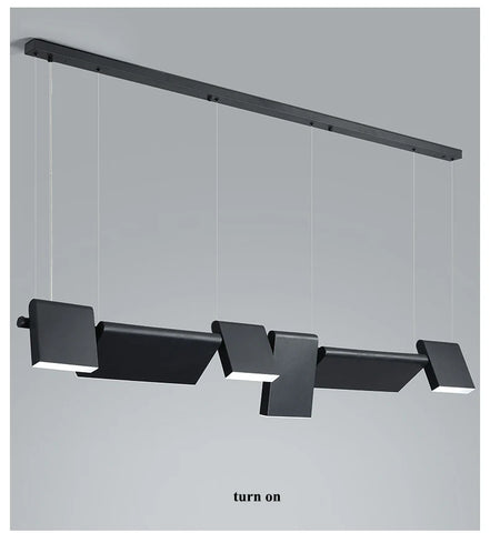 Modern danish Chandelier Design Rotatable Black Led minimalist light Dining Room Decor Led Lamp Bar Loft coffee tables lights