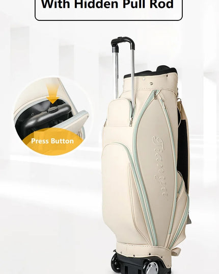 TTYGJ Golf Bag Lightweight Waterproof Stand Package with Wheel Men Women High Capacity Golf Cart Club Standard Bags