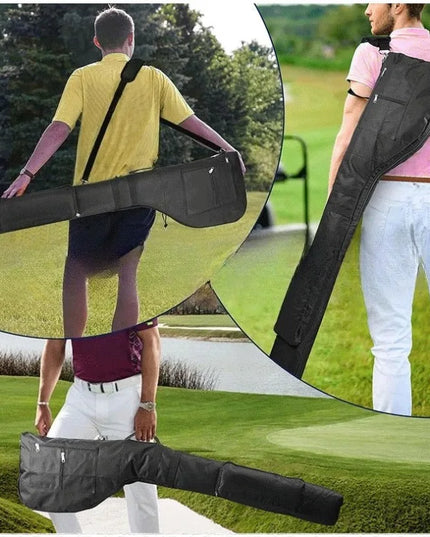 Foldable Golf Clubs Bag Beginner Practice Golf Gun Bag Oxford Cloth Portable Club Storage Bags Professional Sports Accessories