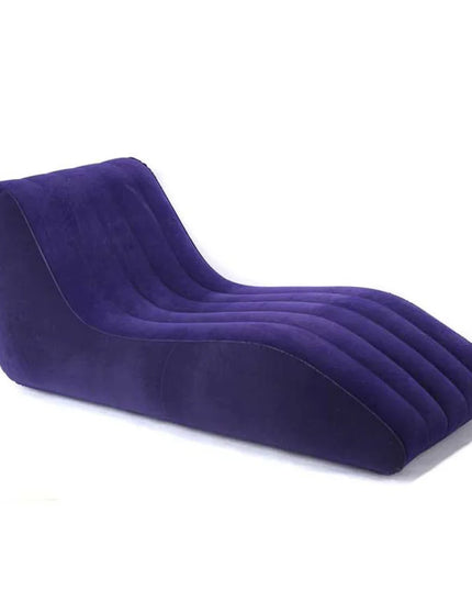 Portable S-shaped Love Position Labor-saving Sitting Inflatable Sofa Bed Yoga Chaise Lounge For Garden Bedroom Folding Furniture