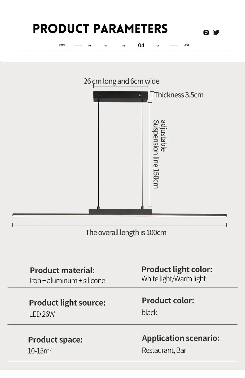 Modern LED Chandelier Featuring Minimalist Linear Panel Design 80/100cm Textured Pendant Light For Dining Rooms Bedrooms  Studie