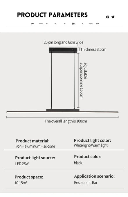 Modern LED Chandelier Featuring Minimalist Linear Panel Design 80/100cm Textured Pendant Light For Dining Rooms Bedrooms  Studie