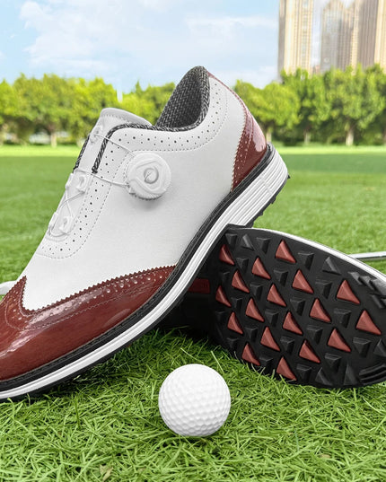 New Men's Golf Shoes Are Easy To Put On And Take Off. Made Of Genuine Leather Material, They Are Non Slip And Casual Sports Shoe