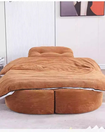 Living Room Corduroy Sofa Vacuum Compressed Sponge Bedroom Multifunctional Sofa Bed Comfortable Remove Washable Home Decoration