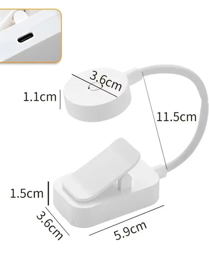 Led Table Lamp USB Rechargeable Night Light With Folding Clamp Study Stand Read Lamp Touch 3 Modes Dimming Eye Protection Light