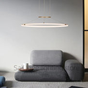 Modern Round Restaurant Chandelier Lighting LED Used For Kitchen Living Room Decoration Hanging Ring Dining Room Table Lamps