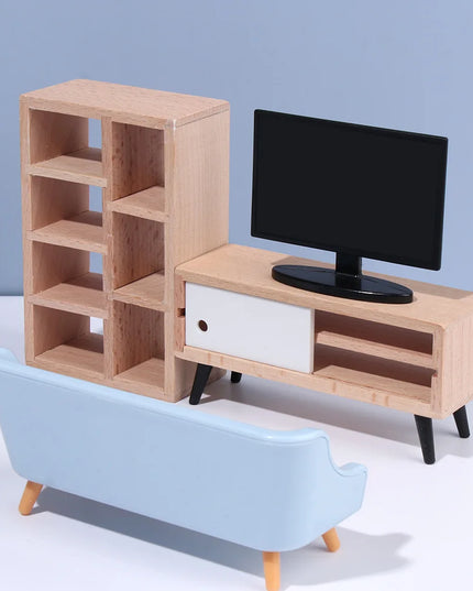 1:12 Scale Sofa Bed Wardrobe TV Cabinet Micro  Scene Model Dollhouse Miniature Furniture Playing House Landscape Dolls Accessory