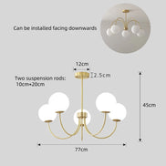 Modern E27 LED Chandelier Light  For Living Room Bedroom Dining Table Kitchen Study Ceiling Pendant Lamps Lustre Home Decoration