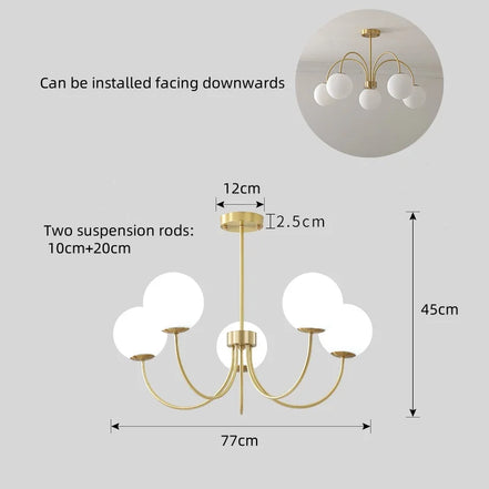Modern E27 LED Chandelier Light  For Living Room Bedroom Dining Table Kitchen Study Ceiling Pendant Lamps Lustre Home Decoration
