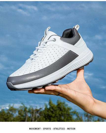 Men's Lightweight Golf Shoes-Breathable Sports Casual Shoes, Lace-Up Design, Non-Slip Rubber Sole-Universal in All Seasons