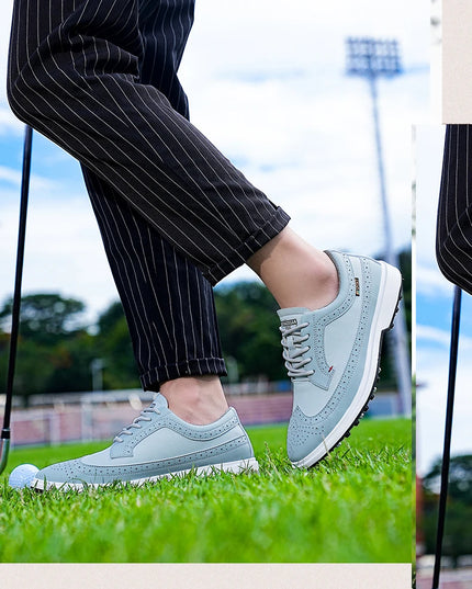 Golf Sports Shoes Men Waterproof high-Quality Leather Golf Competition Sports Shoes Formal Shoes Golf Course Men Training Shoes