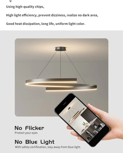 Modern LED spiral chandelier is suitable for living room dining room bedroom study villa home decoration lighting room decoratio
