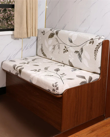 2pcs/set Elastic RV Dinette Cushions Covers Floral Print Spandex Armless Sofa Cover Camper Car Bench Cover Furniture Protector