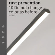 Modern LED Chandelier Featuring Minimalist Linear Panel Design 80/100cm Textured Pendant Light For Dining Rooms Bedrooms  Studie