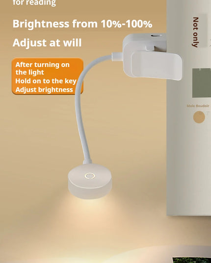 Rechargeable Portable LED Table Lamp Book Lights Adjustable Eye Protection Night Light Mini 360°Clip-On Reading Battery Desk Lam
