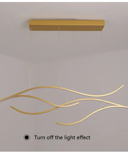 Modern Minimalist Led Chandelier Creative Personality Dining Room Bar Pendant Light Lighting Kitchen Hanging Lamp Lustre Fixture