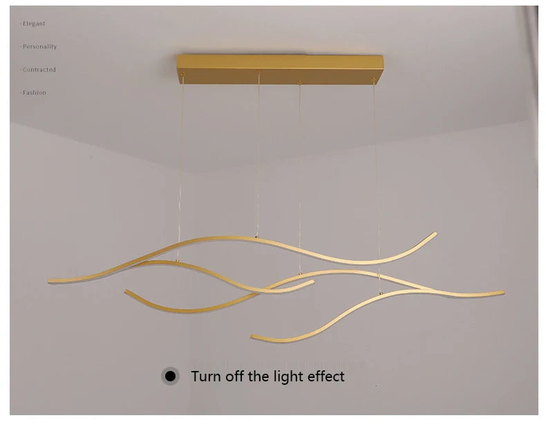 Modern Minimalist Led Chandelier Creative Personality Dining Room Bar Pendant Light Lighting Kitchen Hanging Lamp Lustre Fixture