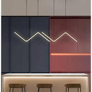 Modern LED irregular long chandelier adjustable chandelier dining room bedroom kitchen home decoration lighting