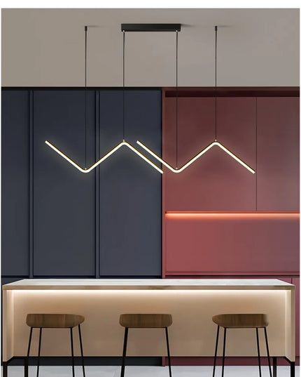 Modern LED irregular long chandelier adjustable chandelier dining room bedroom kitchen home decoration lighting