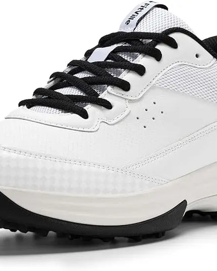 FitVille Wide Golf Shoes Men Professional Outdoor Water Resistant Golf Shoes for Course with Spikes