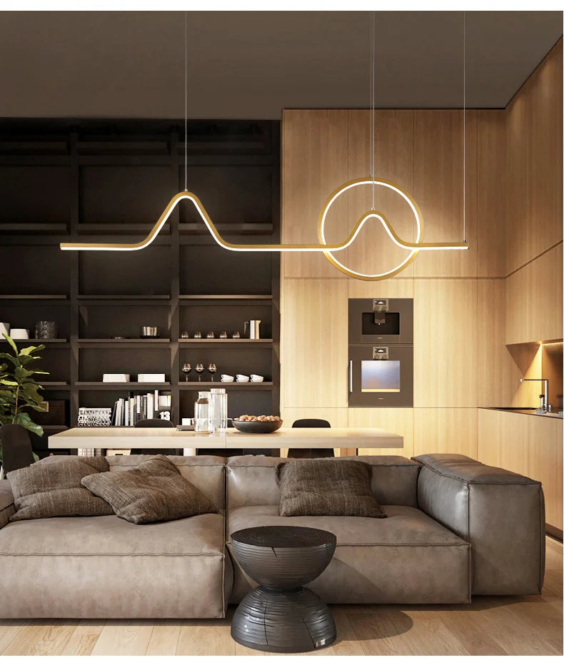 Modern LED Ceiling Chandelier Dining Table Indoor Lighting Chandeliers Kitchen Pendant Light Living Room Decoration Hanging Lamp