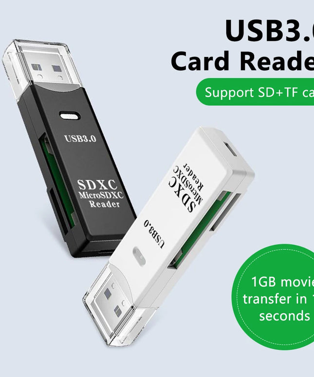 2 in 1 USB 3.0 Card Reader Micro TF sd card Reader usb adapter High Speed Cardreader TF Memory card For PC Laptop Accessories