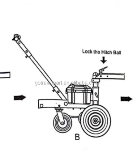 2000KG Electric Trailer Trolley Utility Tow Dolly for Easy Pulling for RV Camper Boat Trailer Customised Ball Size