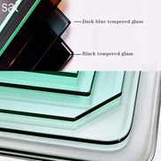 --Stainless steel frame living room side table golden glass top round coffee table modern sets clear fashion indoor