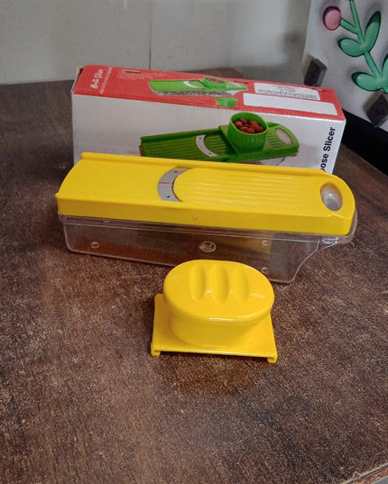 Big Multipurpose Vegetable And Fruit Slicer (Yellow  1 Pc)
