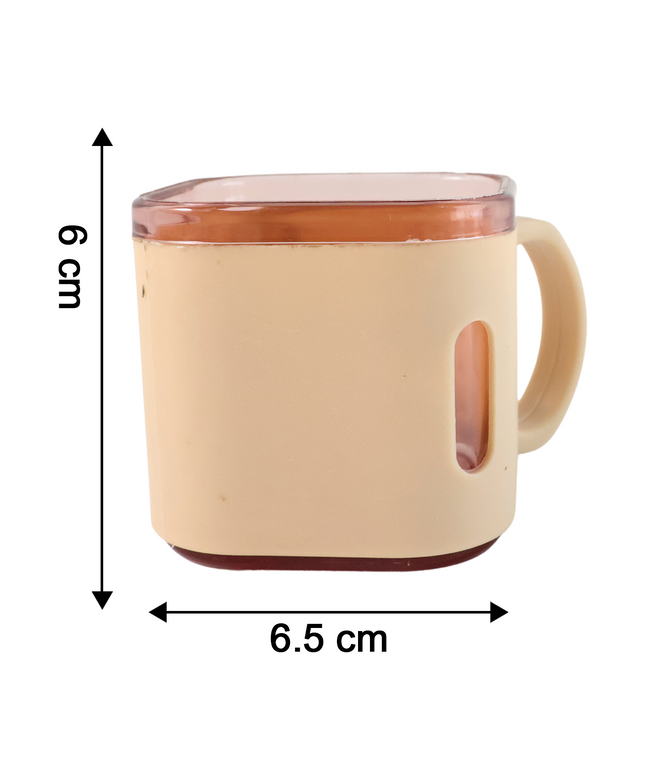 Premium Square Shape Tea Cup Set  6-piece (150 Ml)