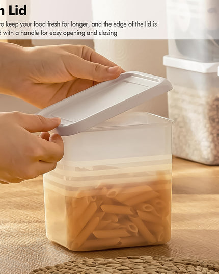 Transparent Square Plastic Food Storage Container Set (6 Pc)