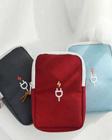 Portable Travel Gadget Organizer Bag Digital Cable Bag Electronics Accessories Storage Carrying Case Pouch for USB Power Bank